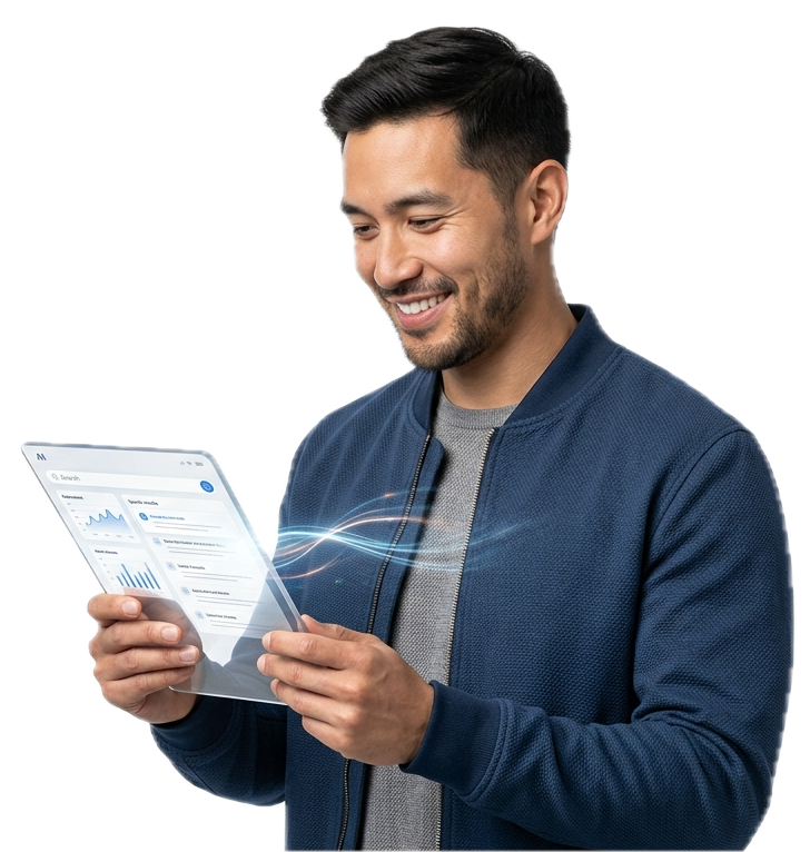 AI chat search interface